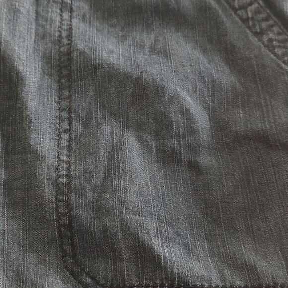 Merona Womens Cotton Cargo Pockets Fit 4  Dark Denim Blue Jean Capris Sz 16 - Picture 6 of 6